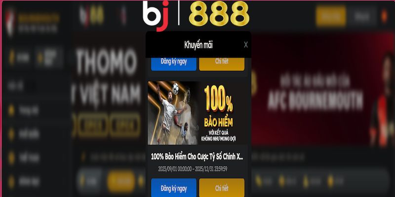 Cách tham gia khuyến mãi 100% Bảo Hiểm Cho Cược Tỷ Số Chính Xác Nếu Kết Quả Đảo Ngược